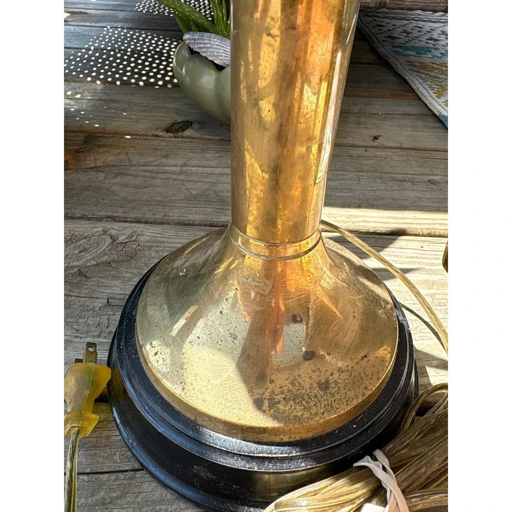 Vtg Hollywood Regency Brass Bird Table Lamp Mid Century Modern Tropical Parrot